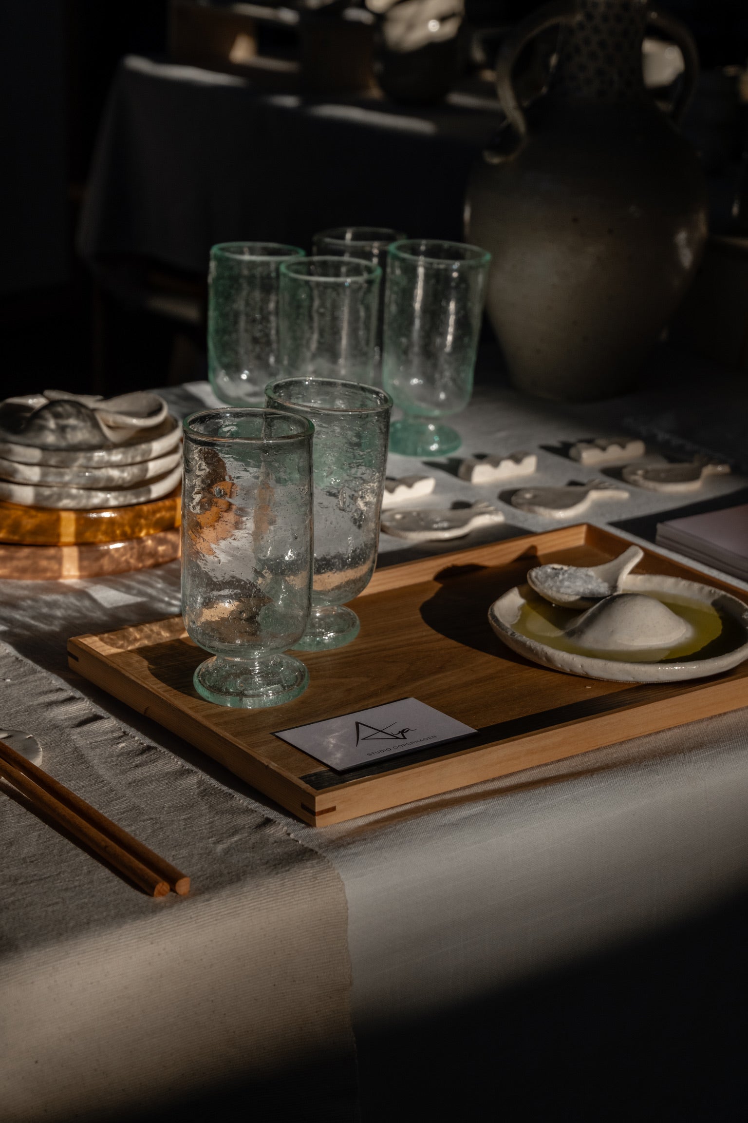 Serveringssæt (olie og salt)